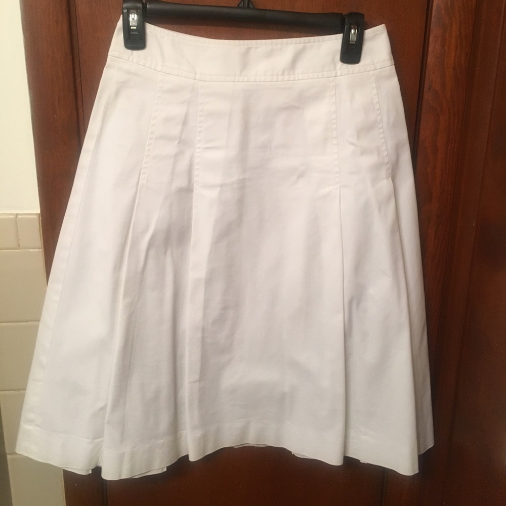 Crisp white Brooks Brothers skirt
